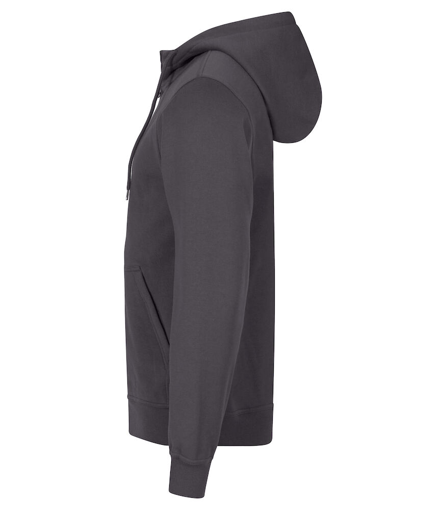 Hættetrøje med lynlås, Unisex, Metal Grey - CLIQUE 0201034 - 956