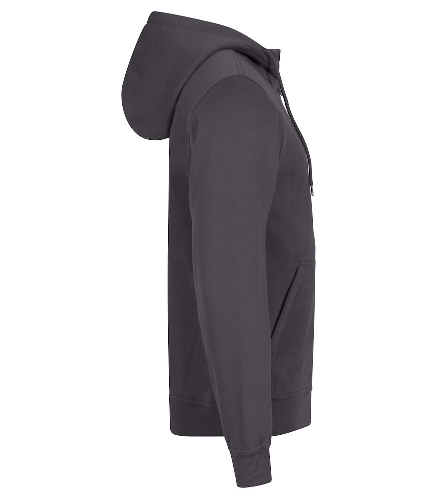 Hættetrøje med lynlås, Unisex, Metal Grey - CLIQUE 0201034 - 956