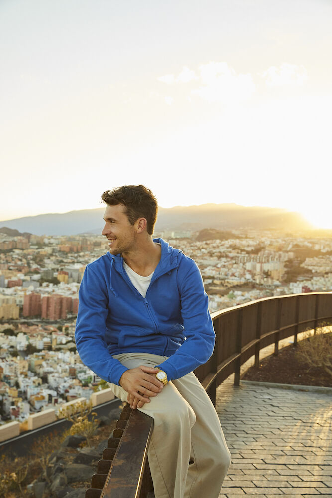 Basic sweat hættetrøje med lynlås, Kongeblå - Clique 021034