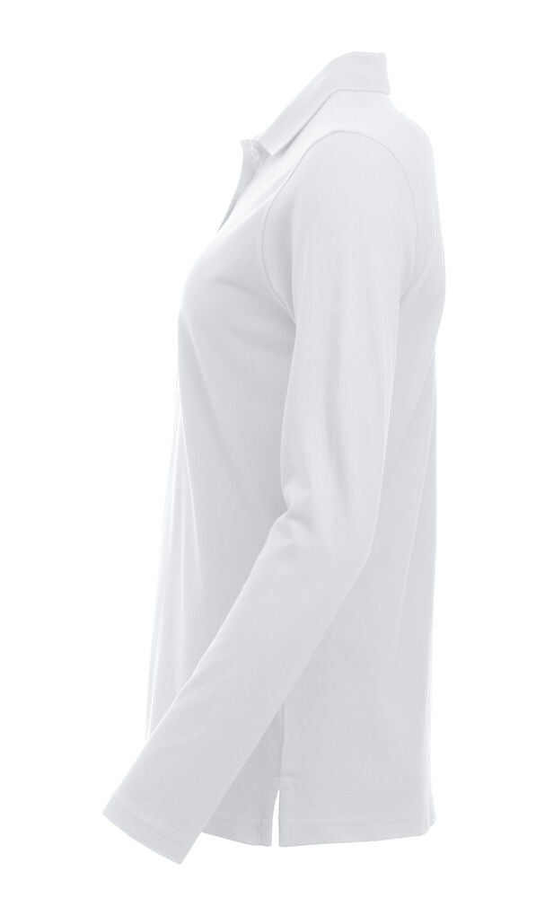 Classic Marion Langærmet Polo, Hvid - Dame - Clique 028247