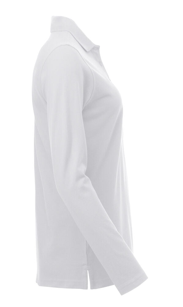 Classic Marion Langærmet Polo, Hvid - Dame - Clique 028247