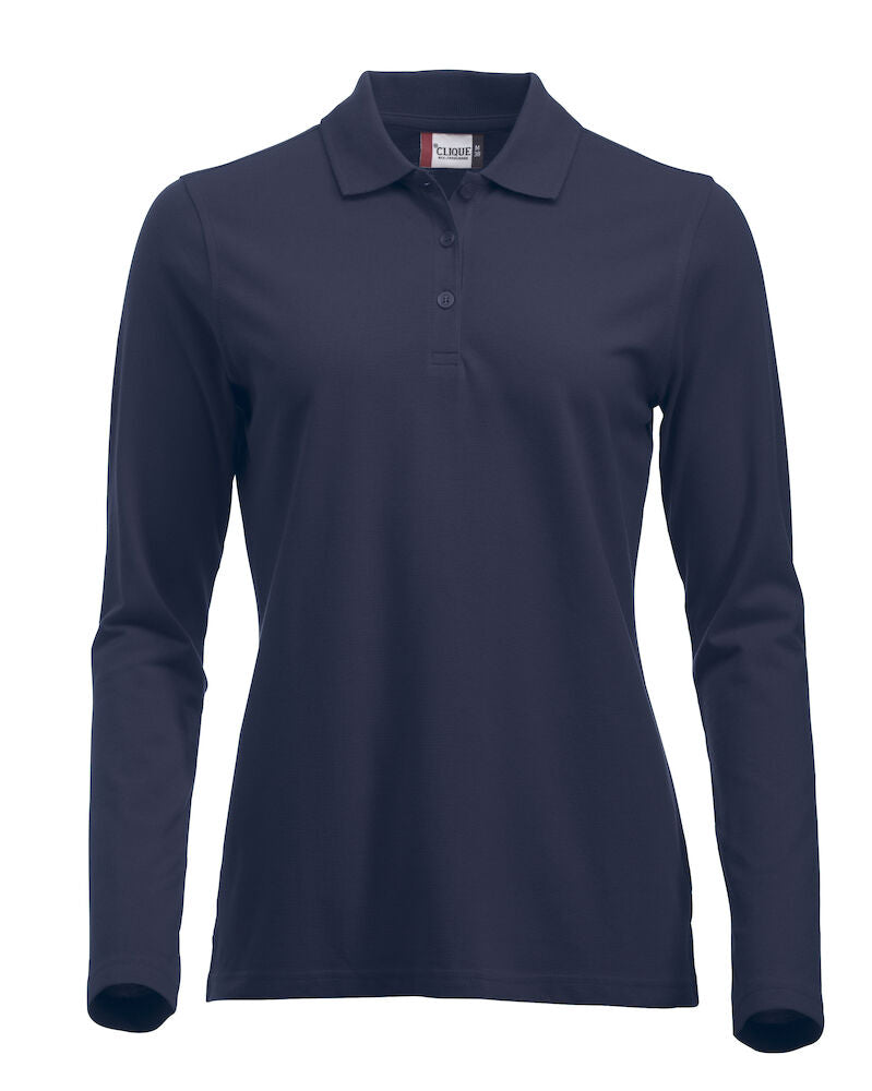 Classic Marion Langærmet Polo, Navy - Dame - Clique 028247