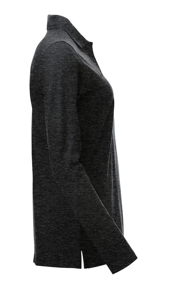 Classic Marion Langærmet Polo, Mørkegrå - Dame - Clique 028247