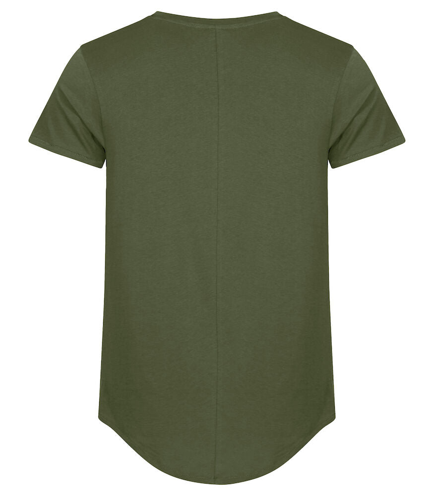 Ekstra længde i ryggen T-shirt - Brooklyn, Herre, Army Green CLIQUE 029006 - 71
