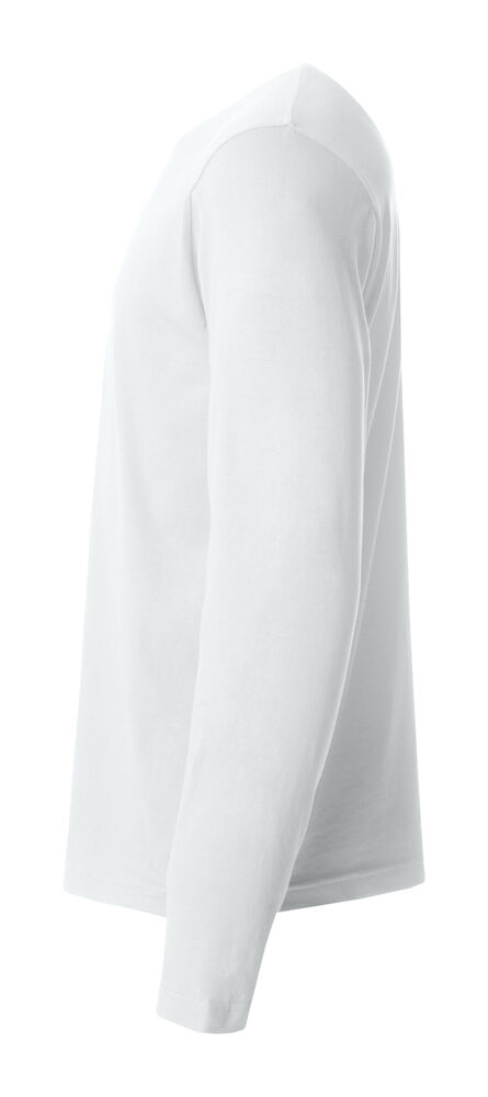 Basic T-shirt med langeærmer - Herre - Hvid - Clique 029033