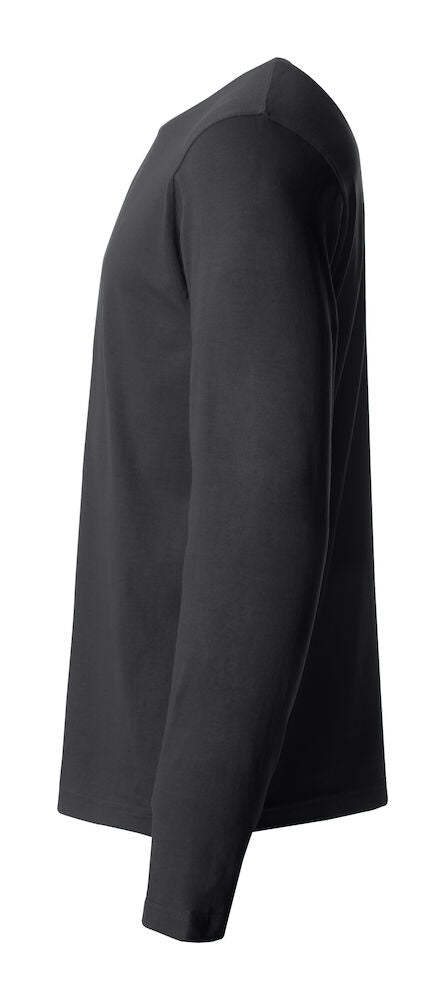 Basic T-shirt med langeærmer - Herre - Sort - Clique 029033