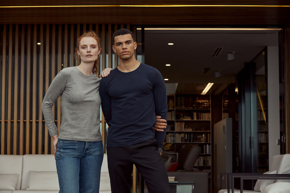 Premium Fashion-T langærmet T-shirt, Sort - Clique 029358