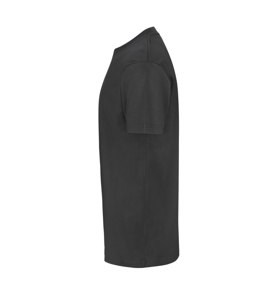 Ekstra slidstærk T-shirt til herre – Koks grå, bomuld med fire-lags rib - 0300