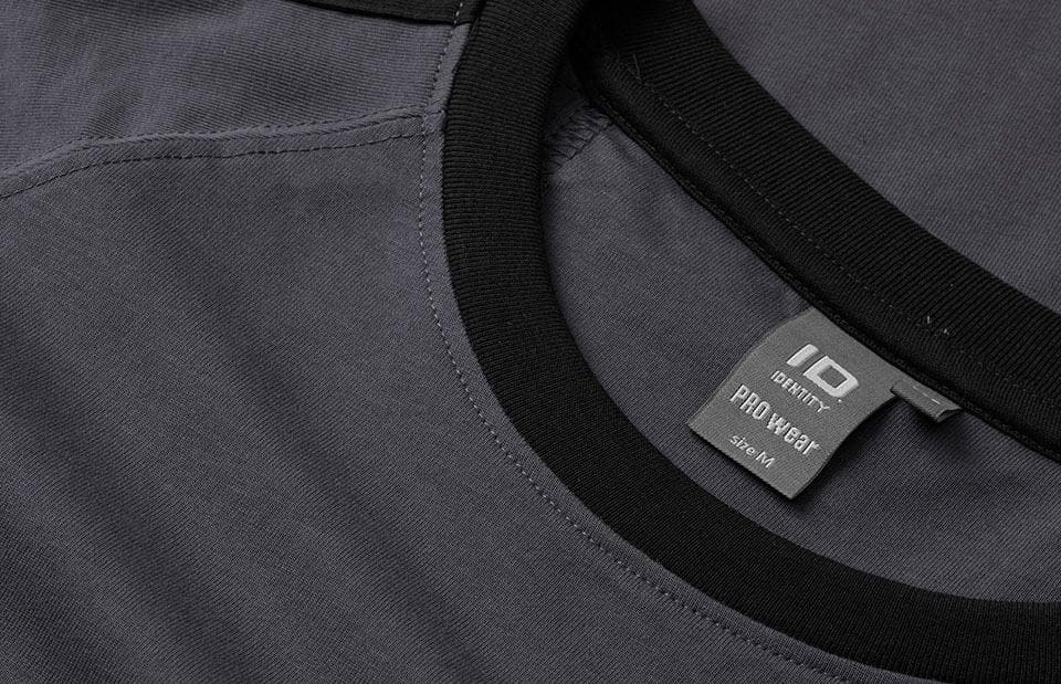 Kontrast Herre T-shirt – Slidstærk Bomuld, Grå - 0302