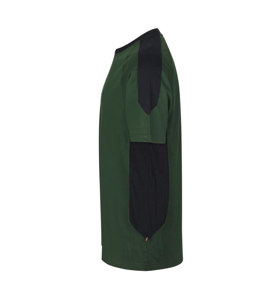 Kontrast Herre T-shirt – Slidstærk Bomuld, Grøn - 0302