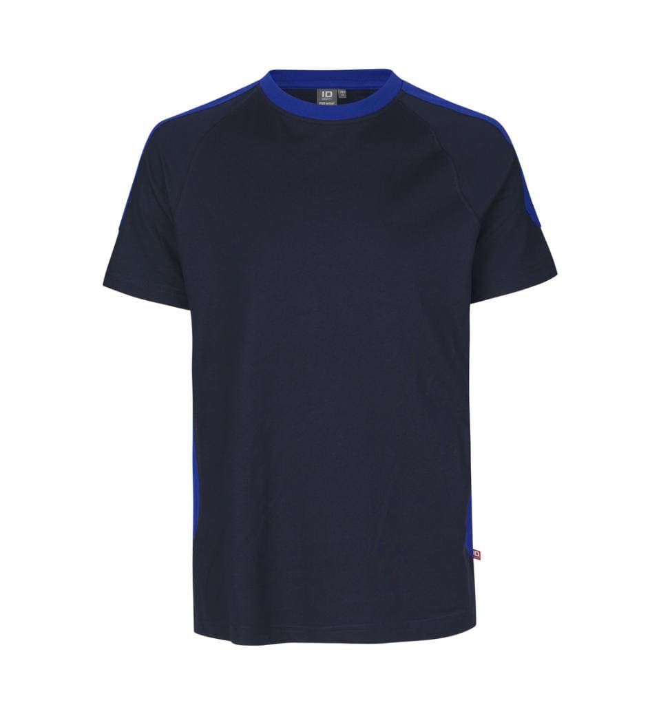 Kontrast Herre T-shirt – Slidstærk Bomuld, Navy - 0302