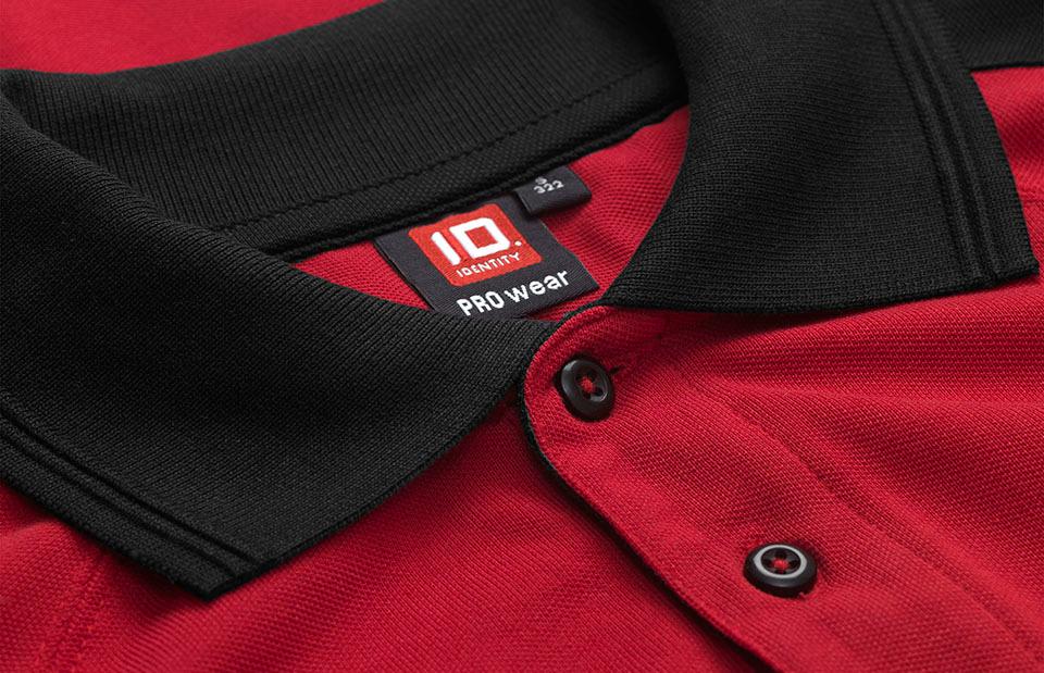 PRO Wear Poloshirt med kontrastfarve - Herre - Rød - 0322