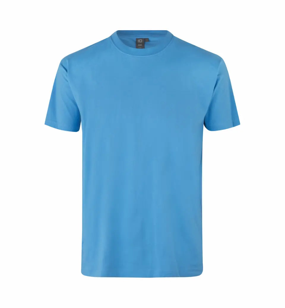 Premium Kvalitet Herre T-shirt – 100% Bomuld, Rund Hals, Cyan - 0500
