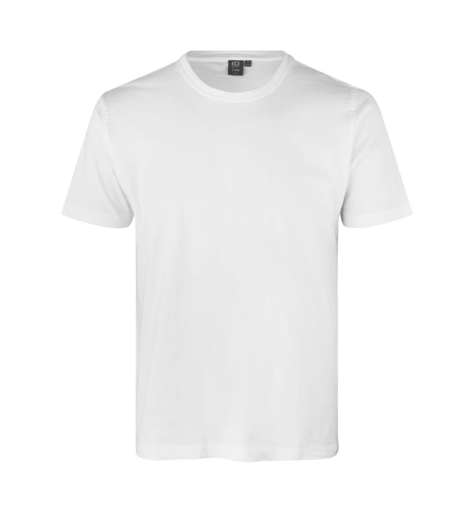 Tætsiddende Herre T-shirt 100% Bomuld, OEKO-TEX® Certificeret, Hvid - 0502