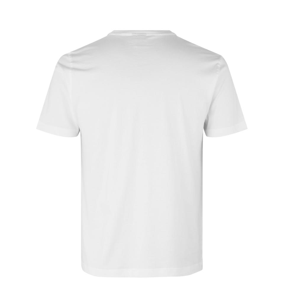 Tætsiddende Herre T-shirt 100% Bomuld, OEKO-TEX® Certificeret, Hvid - 0502
