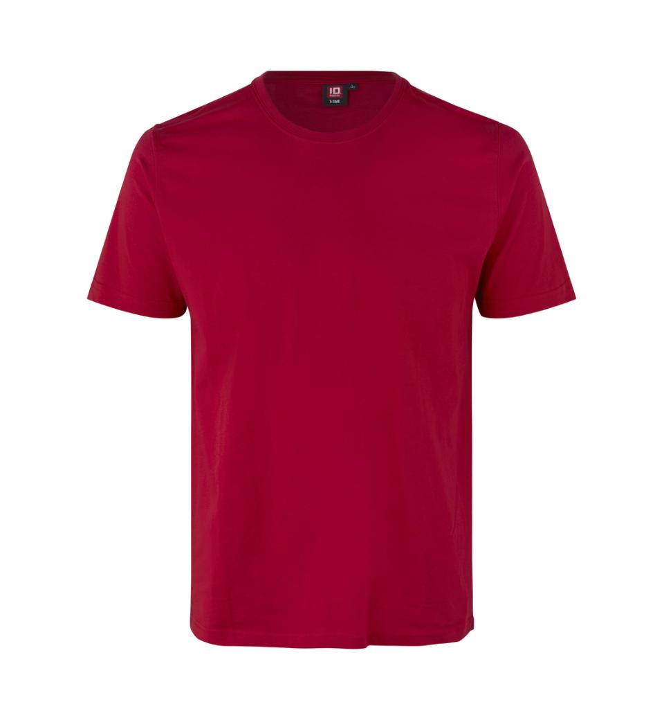 Tætsiddende Herre T-shirt 100% Bomuld, OEKO-TEX® Certificeret, Rød - 0502