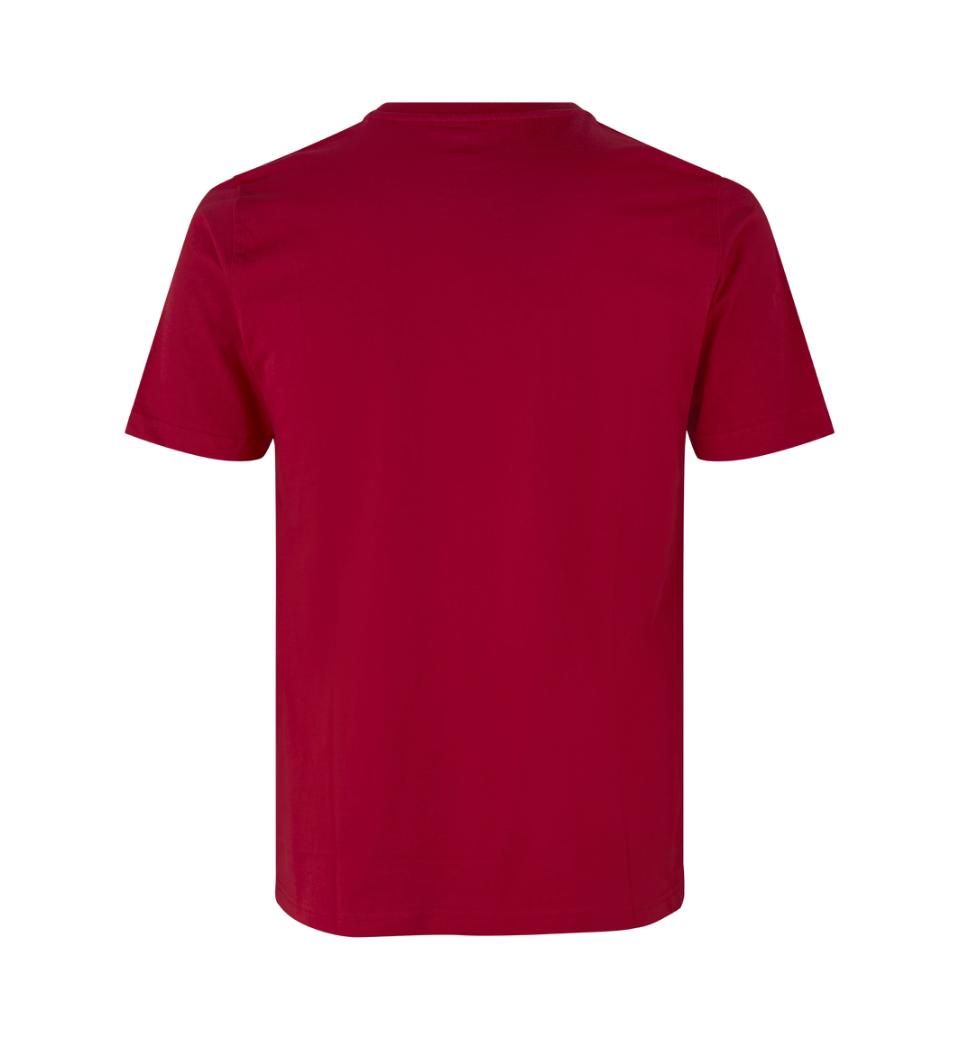 Tætsiddende Herre T-shirt 100% Bomuld, OEKO-TEX® Certificeret, Rød - 0502