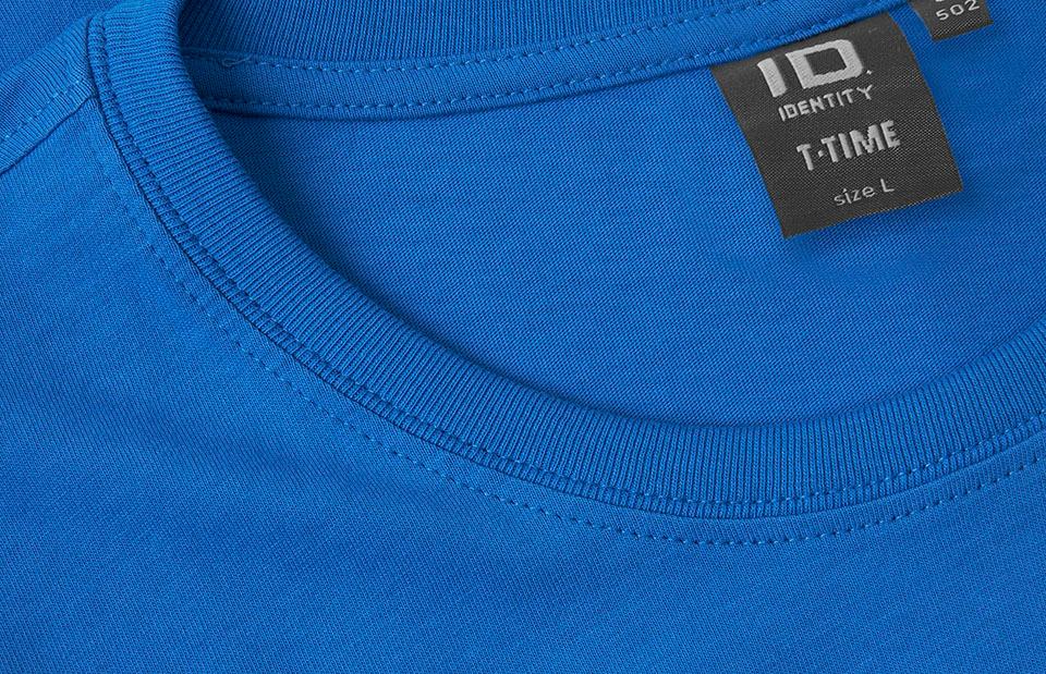 Tætsiddende Herre T-shirt 100% Bomuld, OEKO-TEX® Certificeret, Azur - 0502