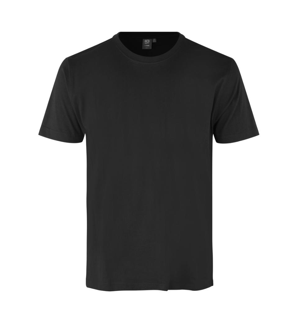 Tætsiddende Herre T-shirt 100% Bomuld, OEKO-TEX® Certificeret, Sort - 0502