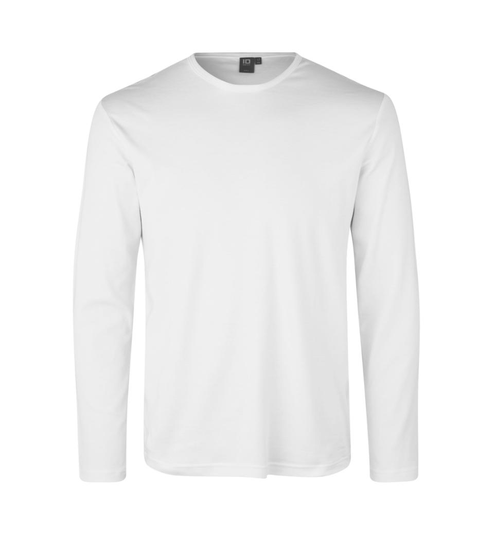 Interlock langærmet T-shirt Herre, Hvid - 0518