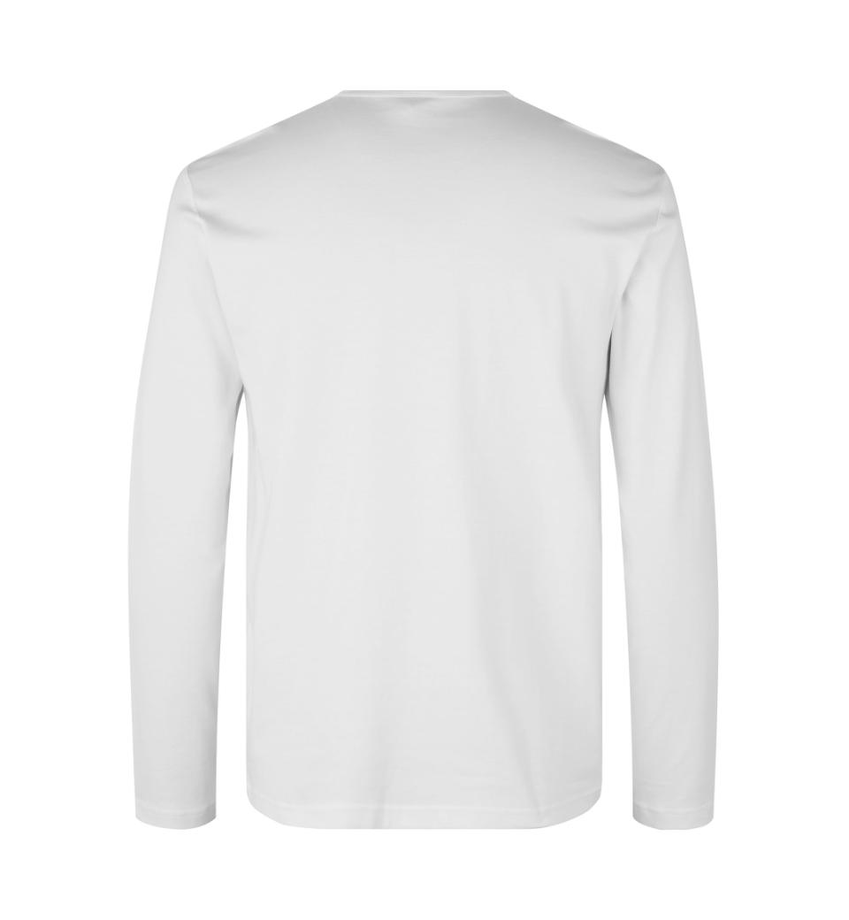 Interlock langærmet T-shirt Herre, Hvid - 0518