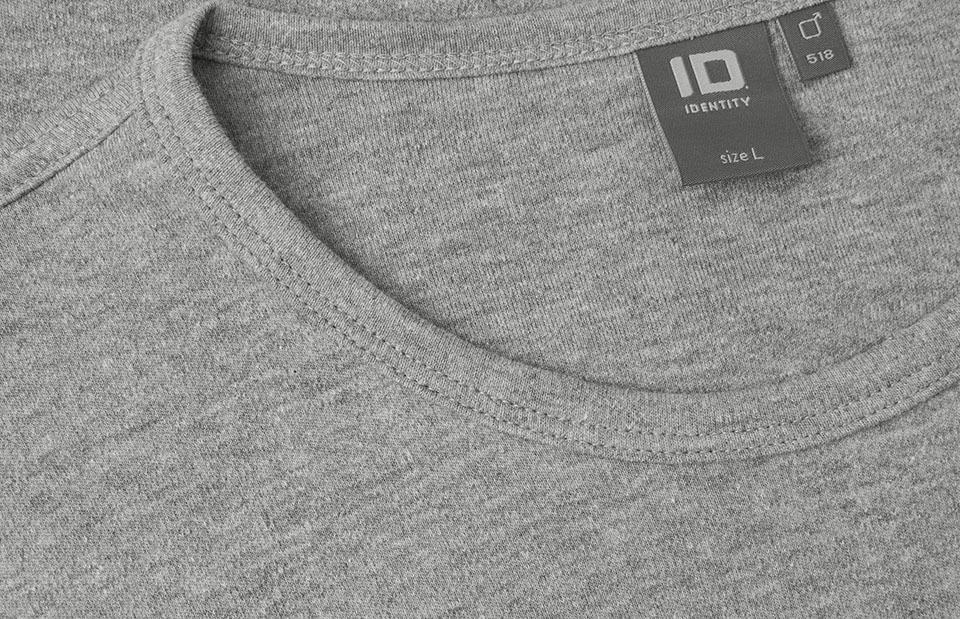 Interlock langærmet T-shirt Herre, Grå melange - 0518