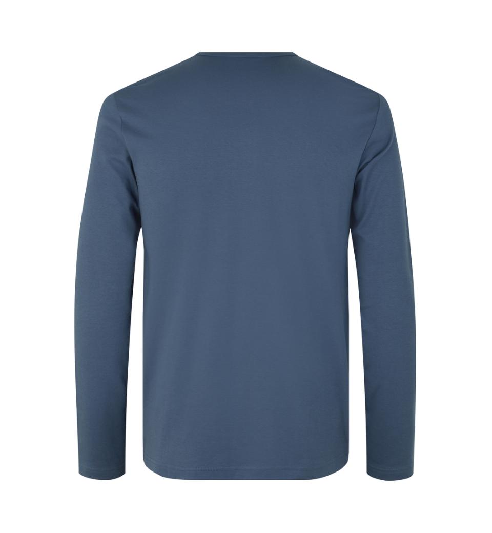Interlock langærmet T-shirt Herre, Indigo blå - 0518