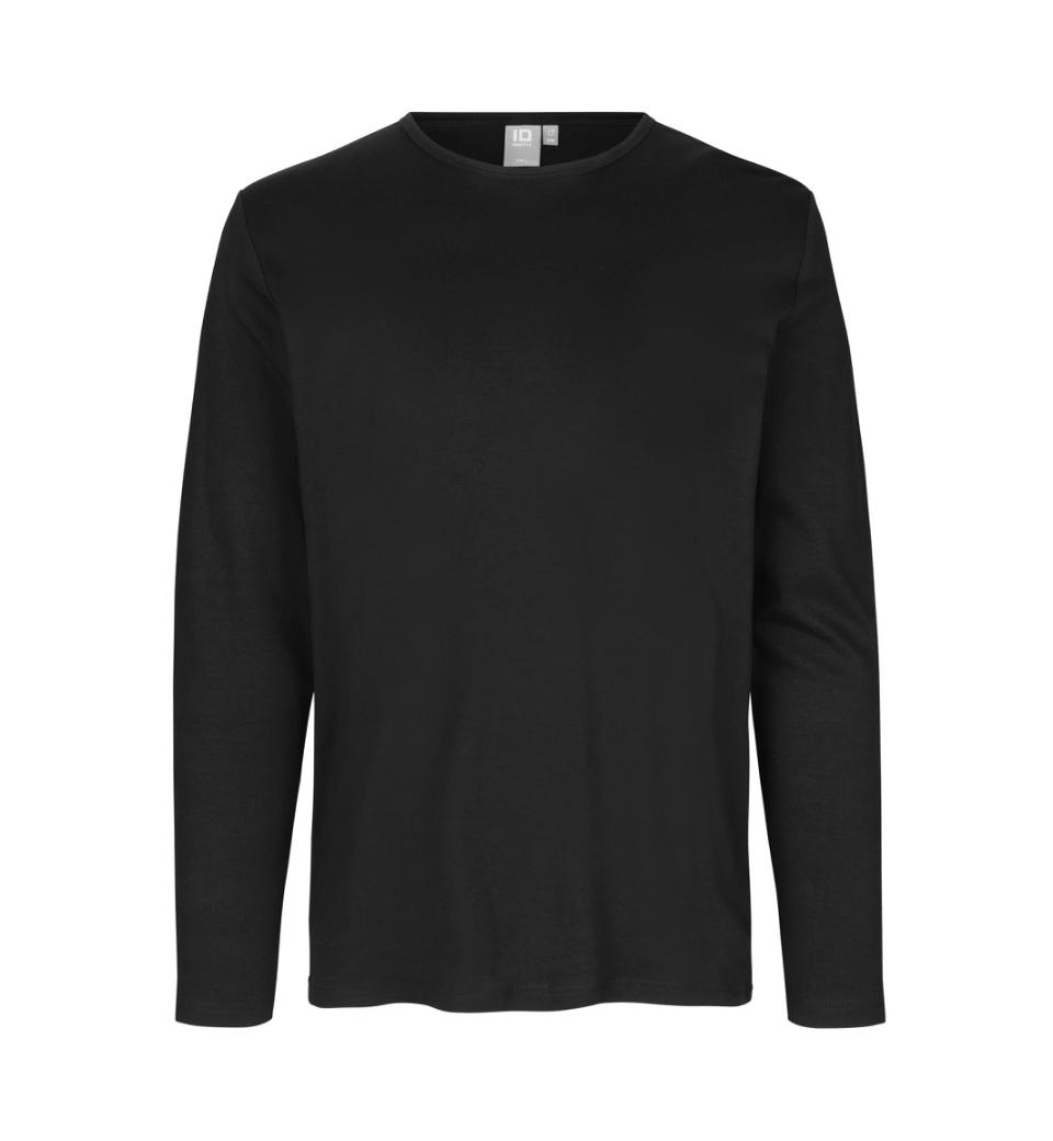 Interlock langærmet T-shirt Herre, Sort - 0518