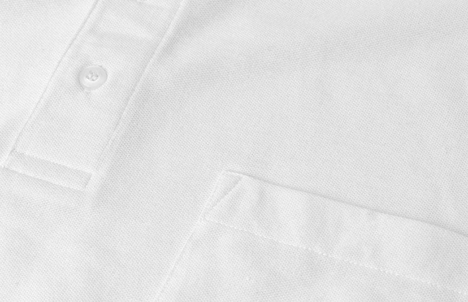 Brystlomme Poloshirt , Herre - Hvid - 0520