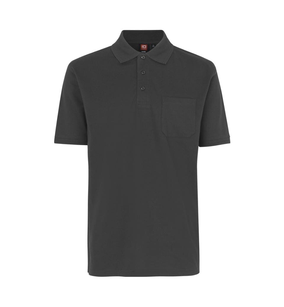 Brystlomme Poloshirt , Herre - Koksgrå - 0520