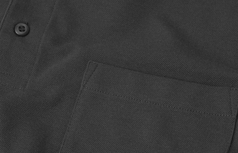 Brystlomme Poloshirt , Herre - Koksgrå - 0520