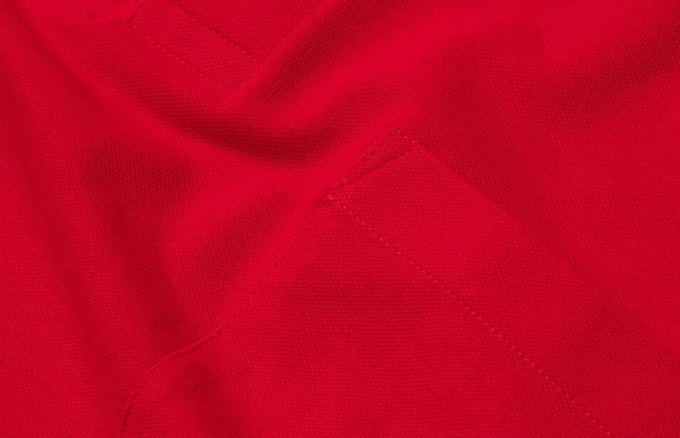 Brystlomme Poloshirt , Herre - Rød - 0520