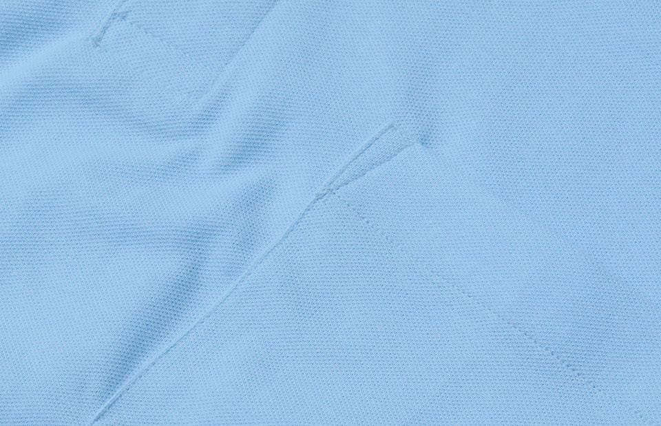 Brystlomme Poloshirt , Herre - Lyseblå - 0520