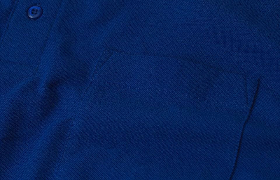 Brystlomme Poloshirt , Herre - Kongeblå - 0520