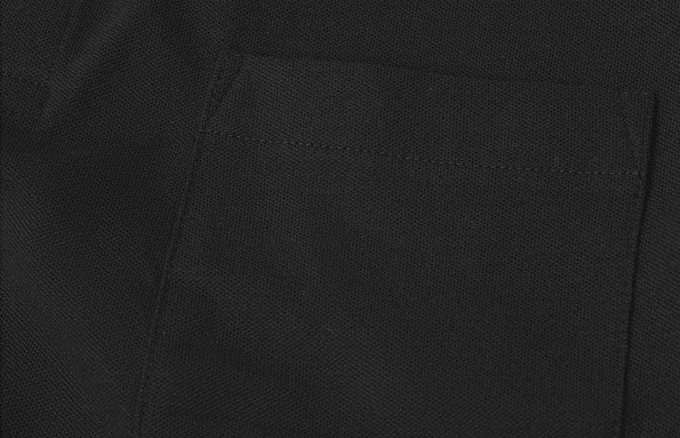 Brystlomme Poloshirt , Herre - Sort - 0520