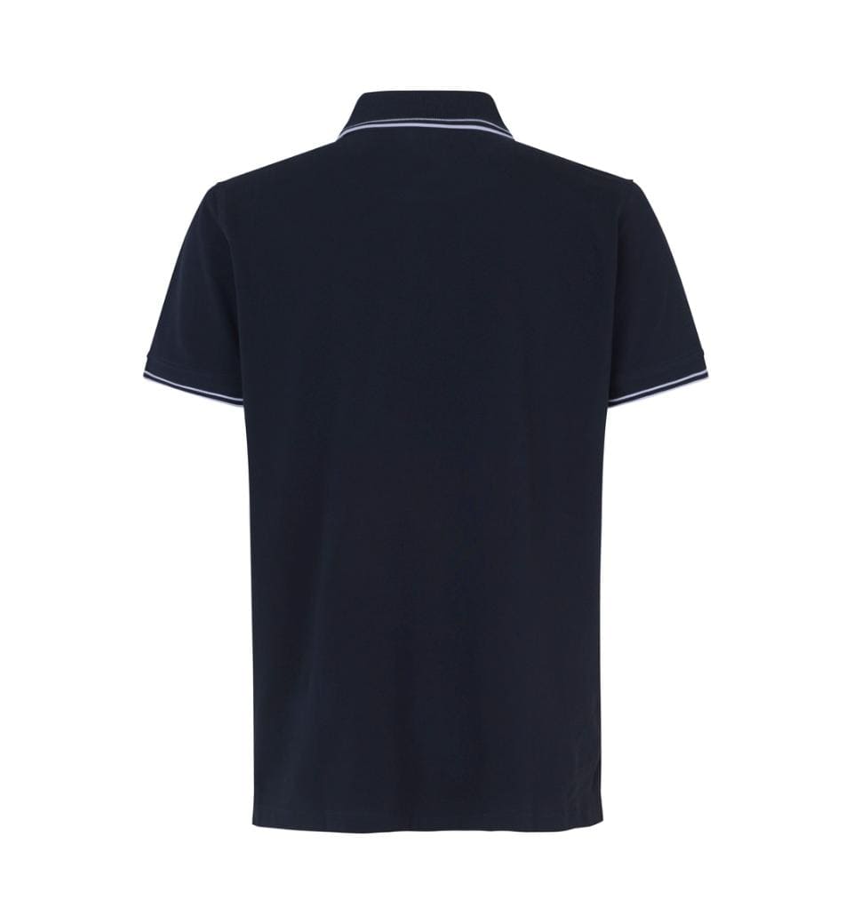 Kontrast Poloshirt Herre, Navy - ID 0522