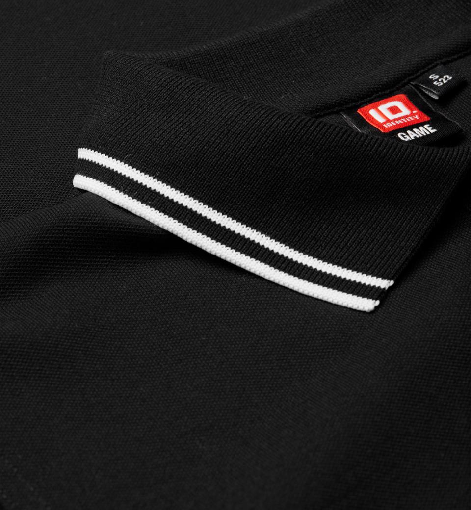 Kontrast Polo - Dame - Sort - ID 0523
