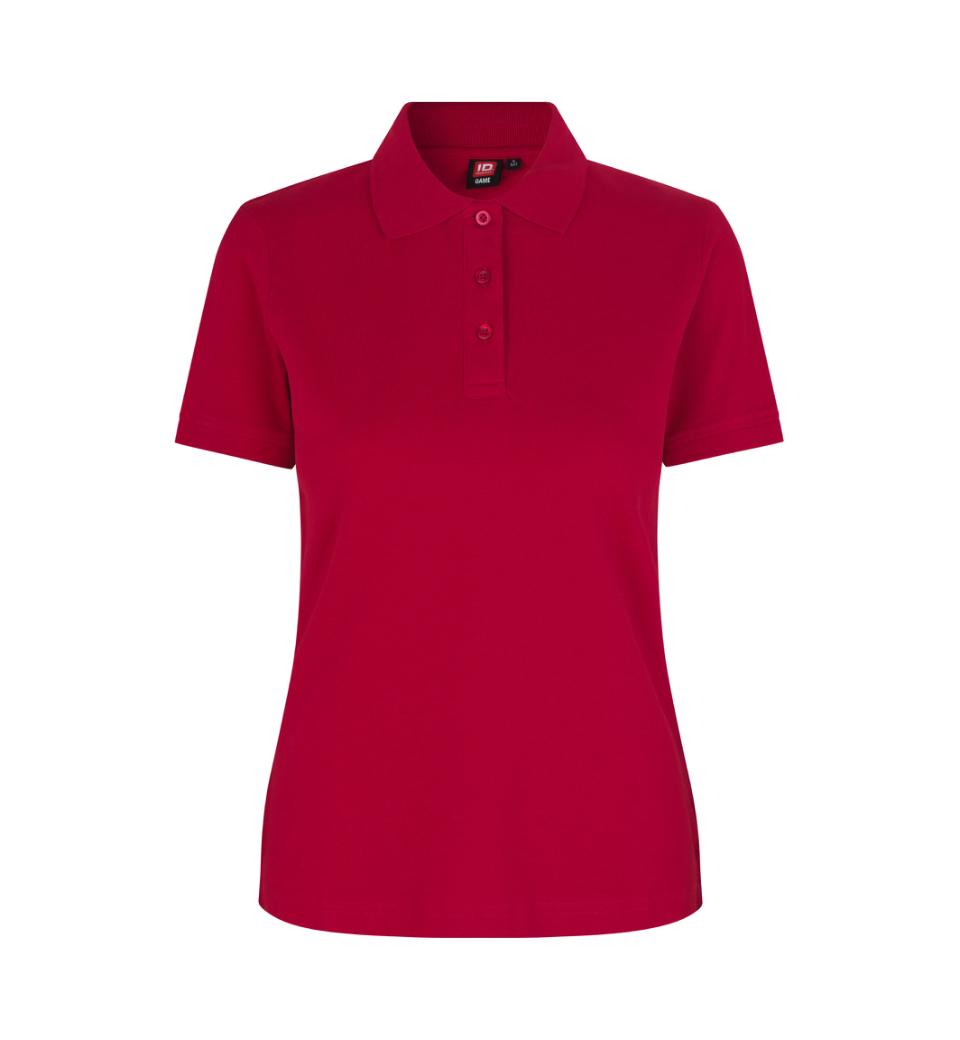 ID Pique Polo T-shirt, Rød, Dame, 0527