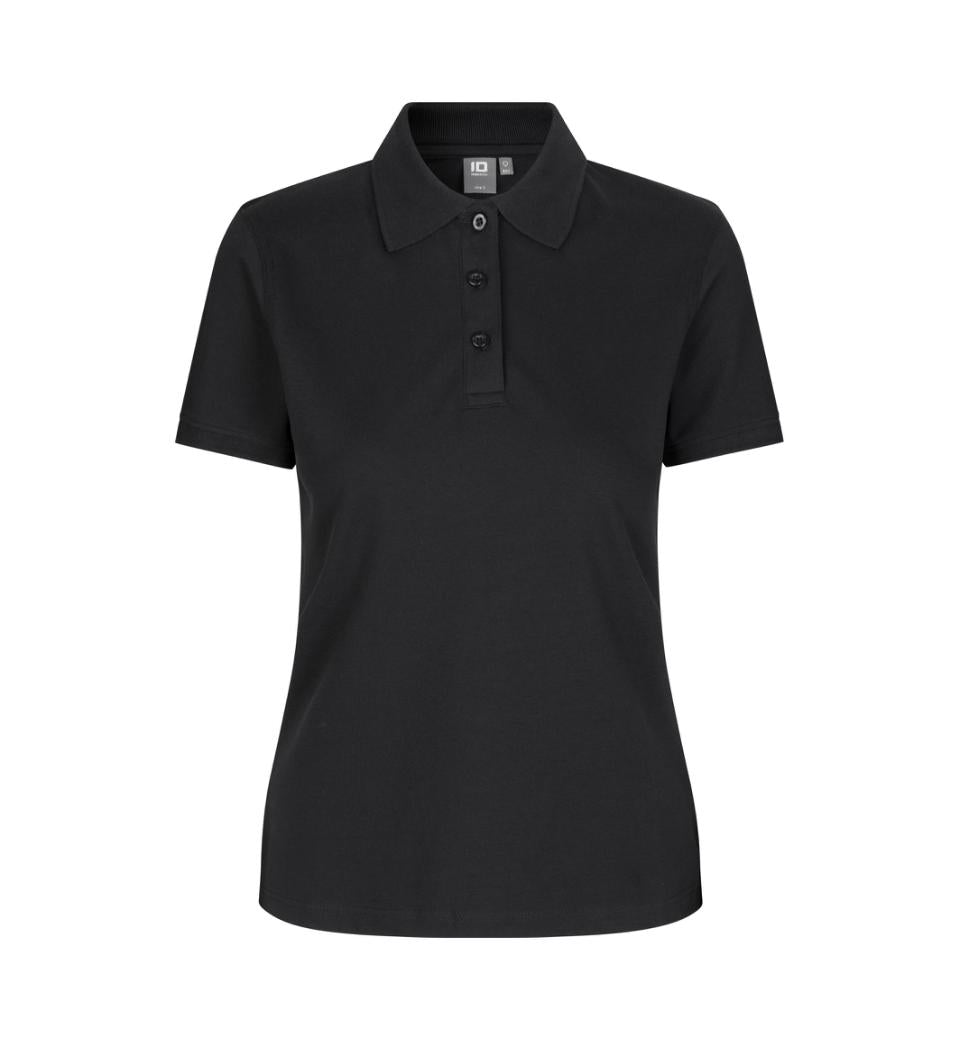 ID Pique Polo T-shirt, Sort, Dame, 0527