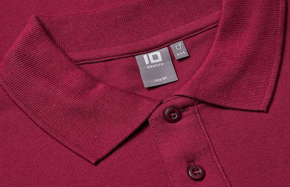 Langærmet Polo T-shirt med stretch - Herre - Bordeaux - 0544