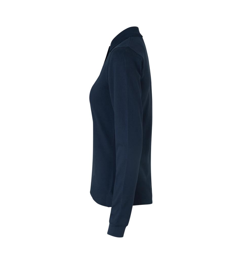 Langærmet Stretch Polo - Dame - Navy - ID 0545