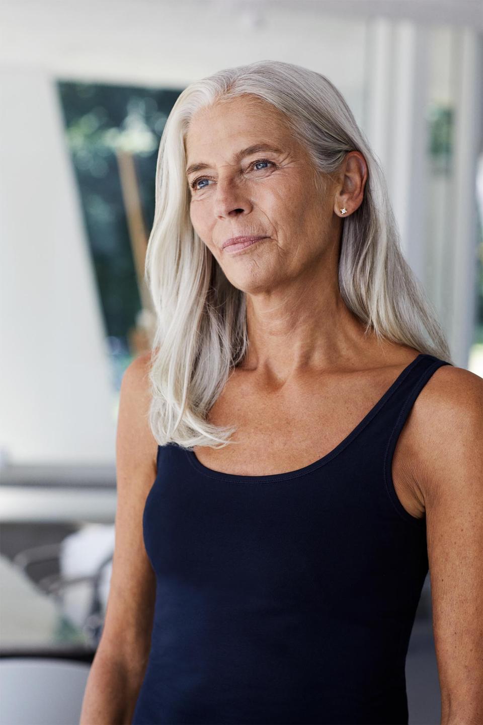 Stretch Tanktop - Dame - Grå - ID 0599