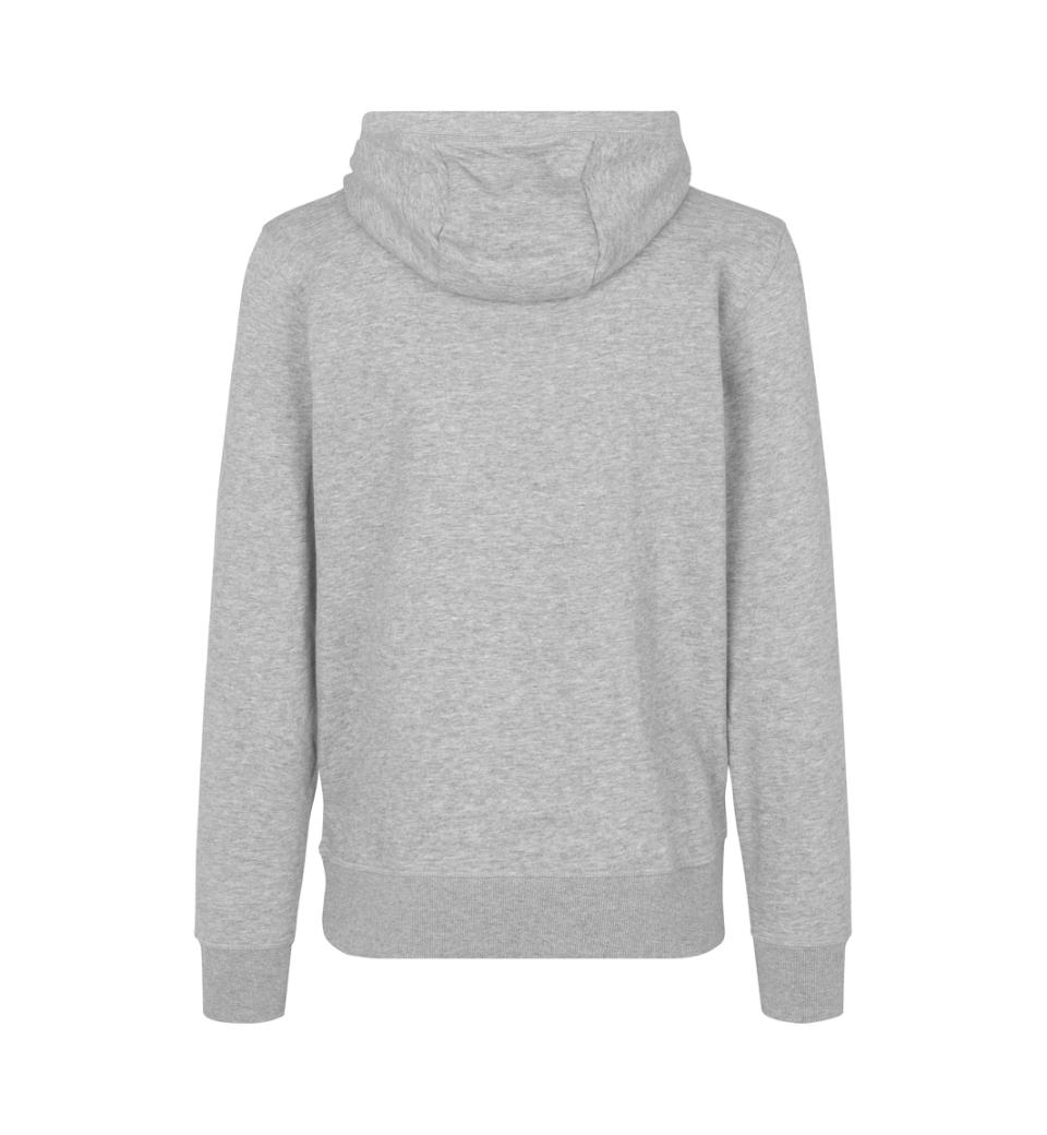 Sweatshirt hoodie med lynlås, Grå melange, Herre - 0638