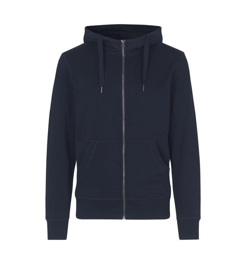 Sweatshirt hoodie med lynlås, Navy, Herre - 0638