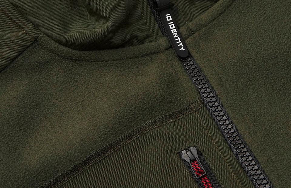 Fleecevest,Herre, Oliven - ID 0746