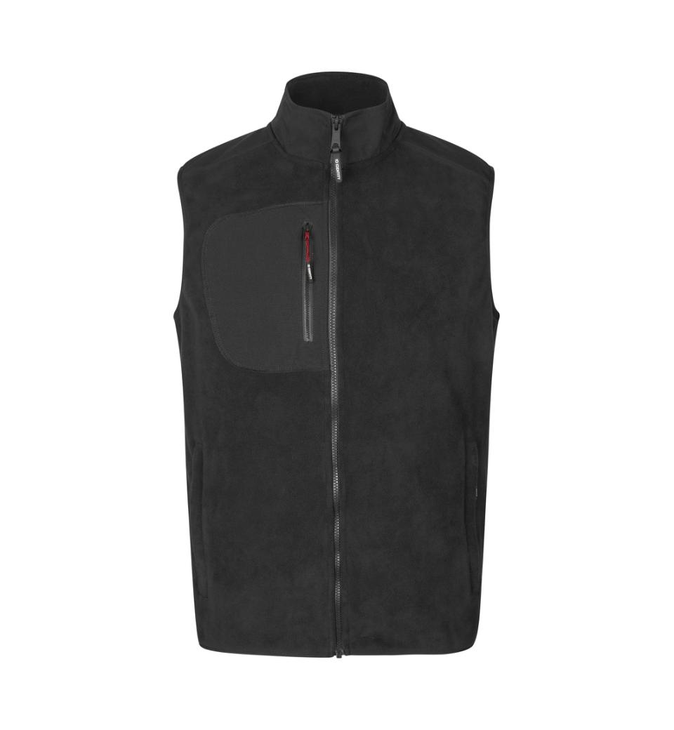 Fleecevest,Herre, Sort - ID 0746