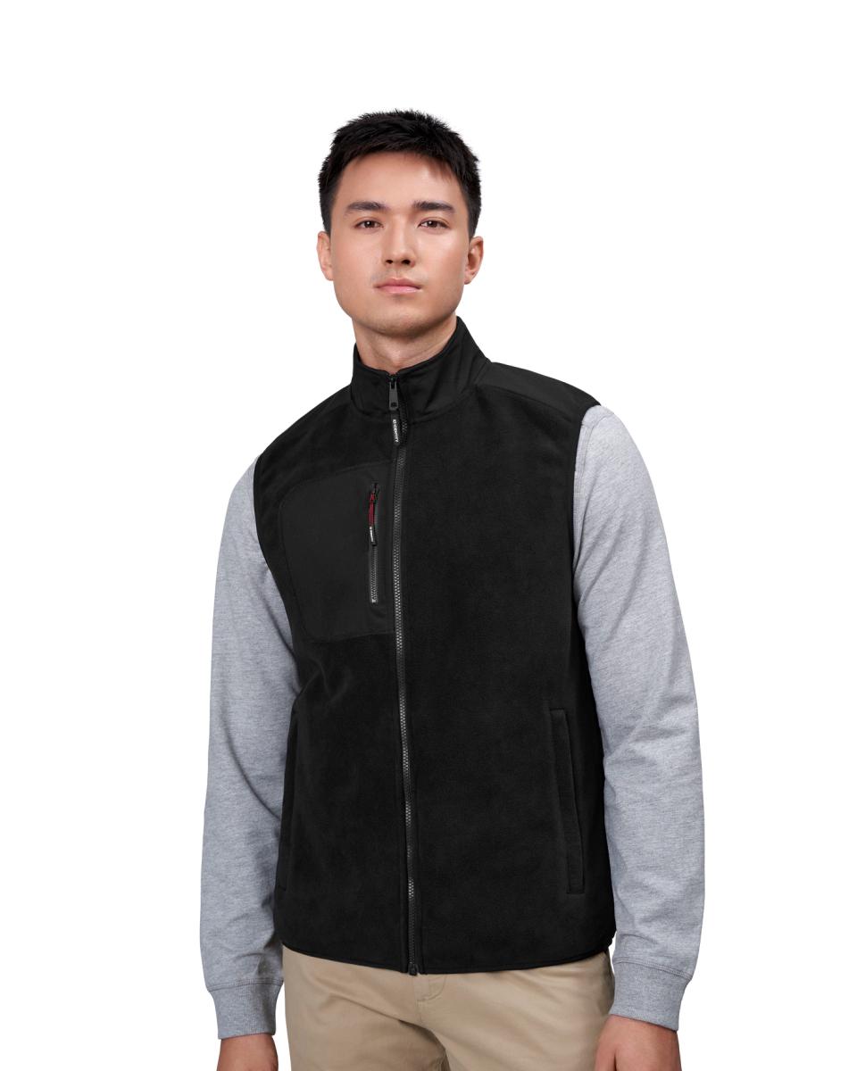 Fleecevest,Herre, Sort - ID 0746