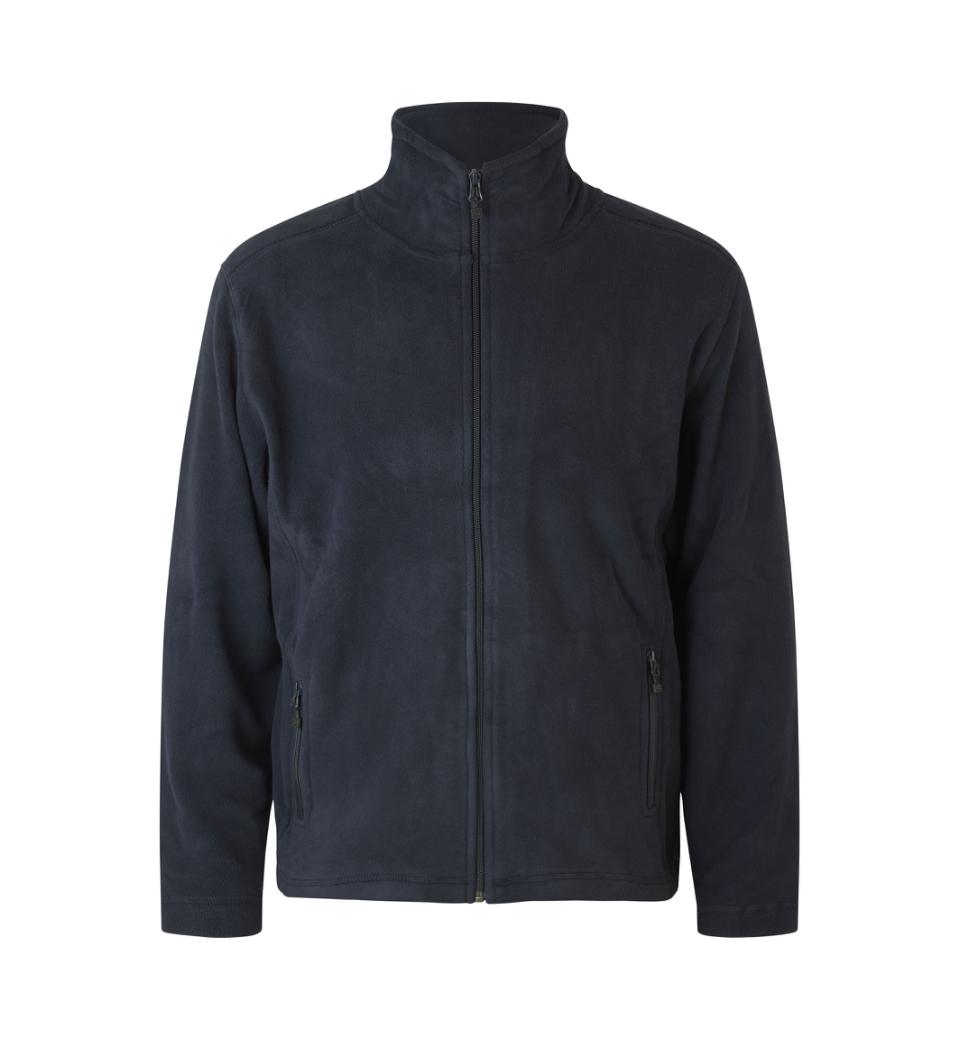 Mikrofleece Cardigan - Herre - Navy - ID 0803