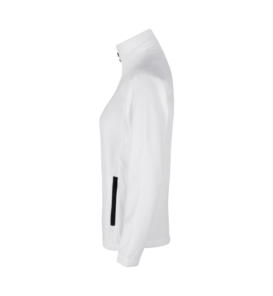 Mikrofleece Cardigan - Dame - Hvid - ID 0805