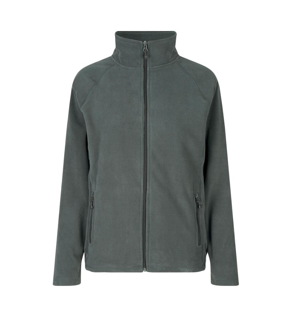 Mikrofleece Cardigan - Dame - Grå - ID 0805